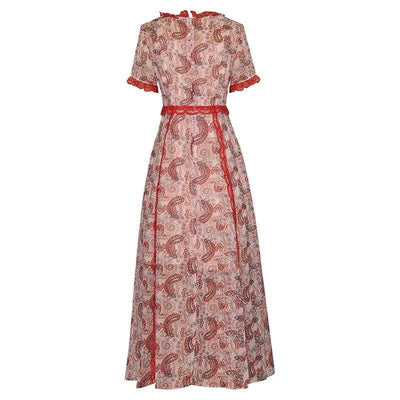 Vestido De Renda Vintage Vermelho