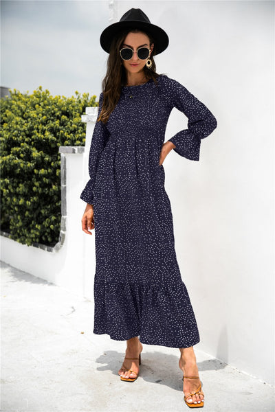 Vestido Azul Dos Anos Setenta