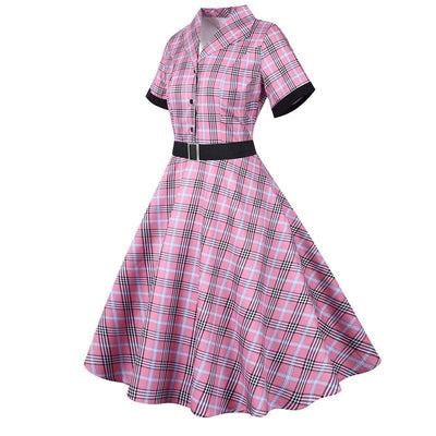 Vestido Estilo Anos 50 Rosa