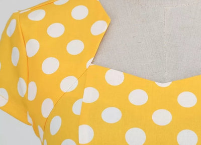 Vestido Feminino Estilo Anos 60 Amarelo