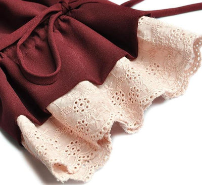 Vestido Estilo Anos 40 Borgonha