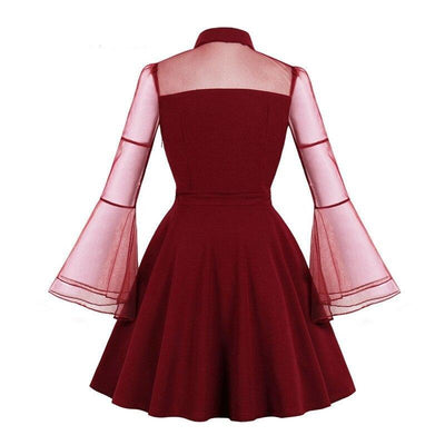 Vestido Vermelho Estilo Anos 50 Plus Size