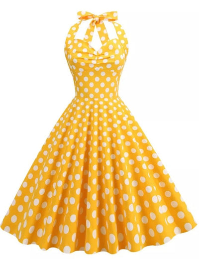 Vestido Swing Dos Anos 50 Com Ombros Descobertos
