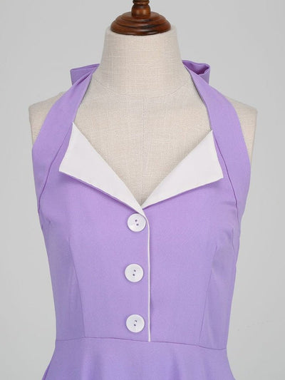 Vestido Roxo Vintage Anos 60 Pin-Up