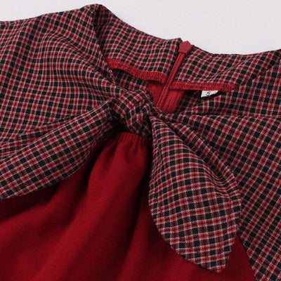 Vestido Trapézio Dos Anos 50 Borgonha