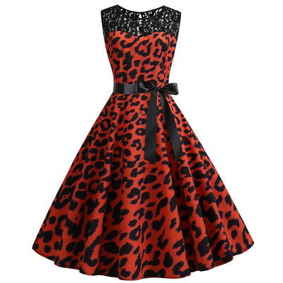 Vestido Trapézio Tigre Vintage