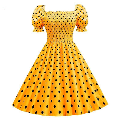 Vestido Estilo Anos 50 Amarelo