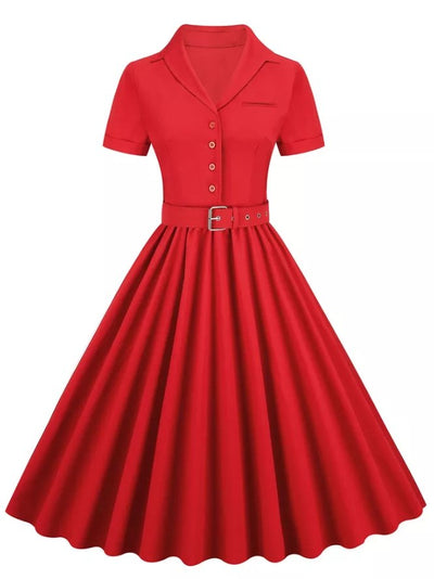 Vestido Vermelho Vintage De 1950