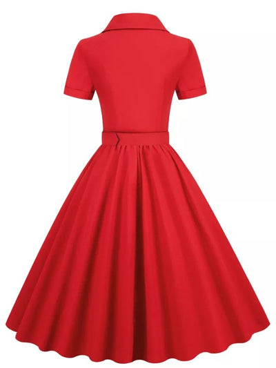 Vestido Vermelho Vintage De 1950