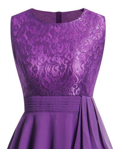 Vestido De Noite Vintage Dos Anos 1950 Roxo