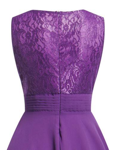 Vestido De Noite Vintage Dos Anos 1950 Roxo