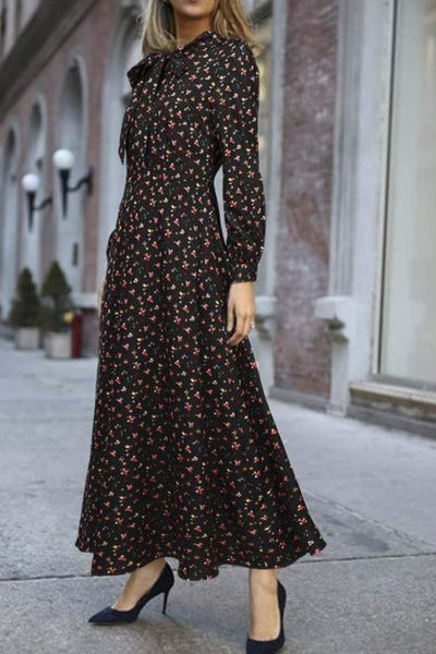 Vestido Fluido Vintage Dos Anos 1940 Preto