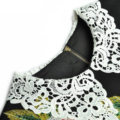 Vestido Vintage Big Roses Dos Anos 1940