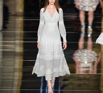 Vestido Vintage Do Lanterna Branco Dos Anos 40