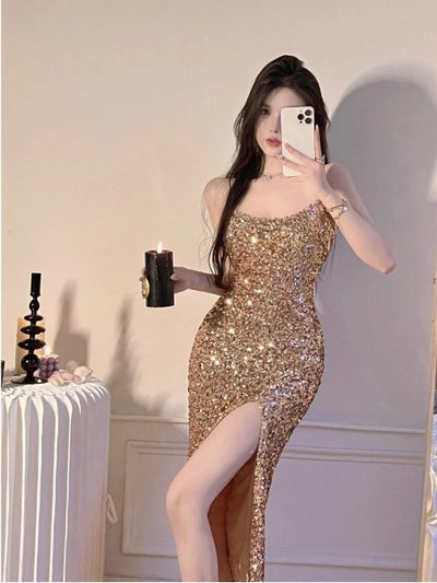 Vestido Cáqui Colante Vintage Dos Anos 1940