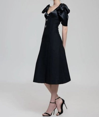 Vestido Vintage Preto Anos 40
