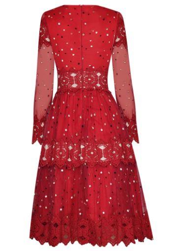Vestido De Noite Vermelho Vintage Dos Anos 1940