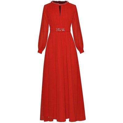 Vestido Vintage Vermelho De Cintura Alta Dos Anos 1940