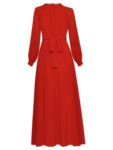 Vestido Vintage Vermelho De Cintura Alta Dos Anos 1940