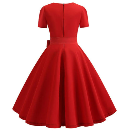 Vestido Vintage Anos 50 Vermelho