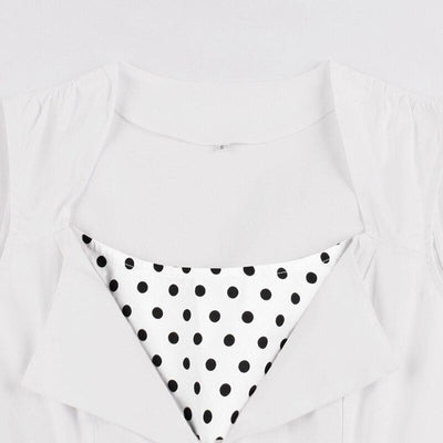 Vestido Rockabilly Branco Vintage