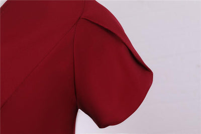 Vestido Vintage Botões Borgonha