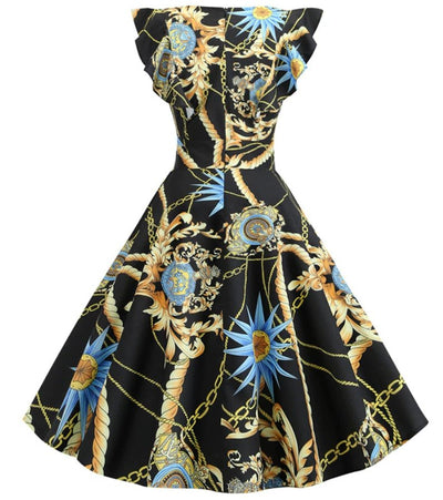 Vestido Retrô Chique Vintage Vistoso