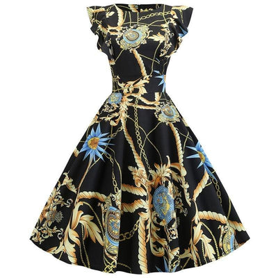 Vestido Retrô Chique Vintage Vistoso