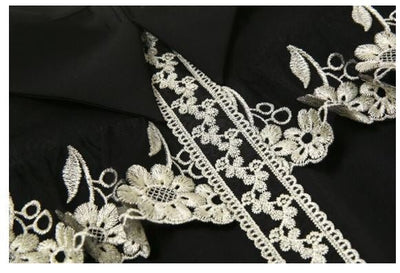 Vestido Vintage Preto Com Gola Peter Pan