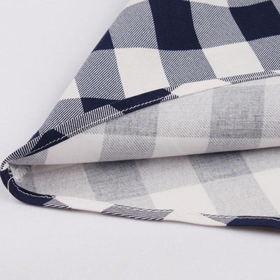 Vestido Vintage Xadrez De Algodão