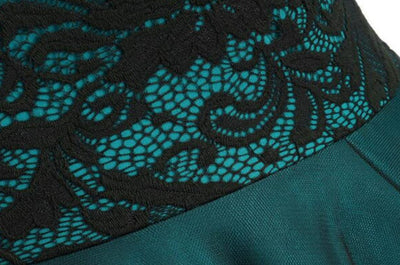 Vestido De Renda Vintage Verde Anos 50