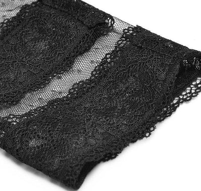 Vestido Vintage Manga Longa Renda