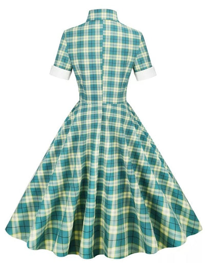 Escócia Vintage Vestido Verde