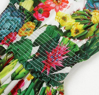 Vestido Vintage Feminino De Algodão