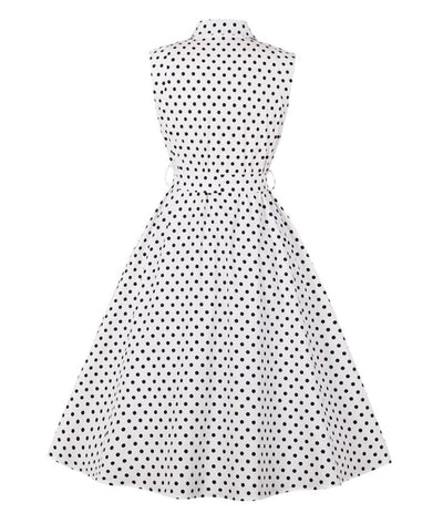 Vestido Vintage Preto E Branco Feminino