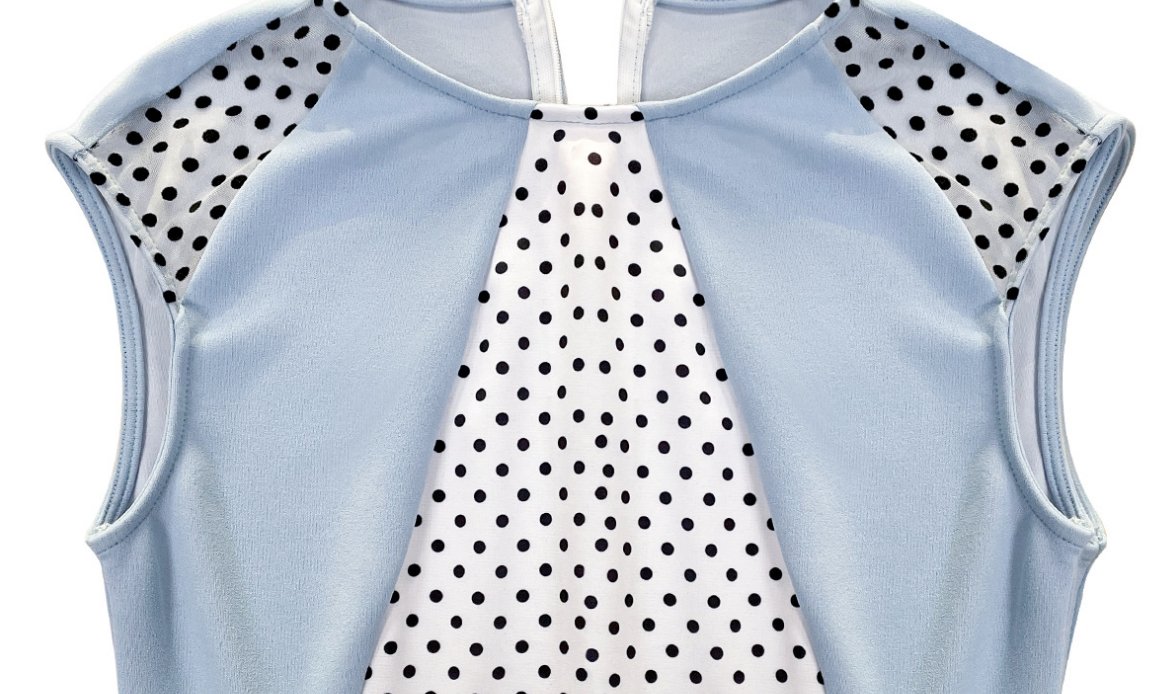 Vestido Vintage Feminino De Bolinhas Azuis