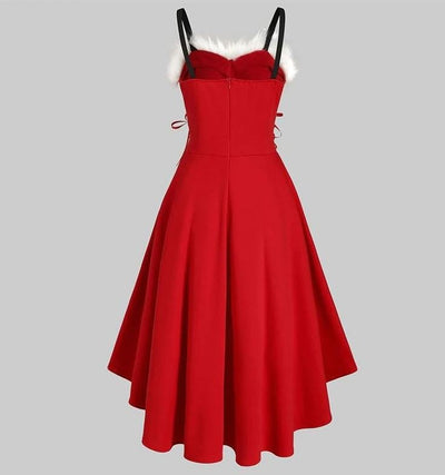 Vestido Vintage De Pele Vermelha