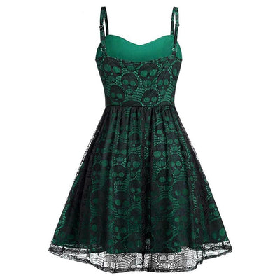 Vestido Gótico Vintage Verde