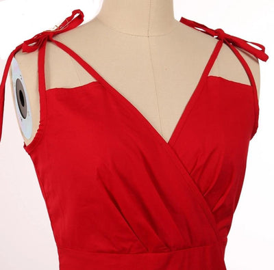 Vestido Vermelho Glamour Anos 50