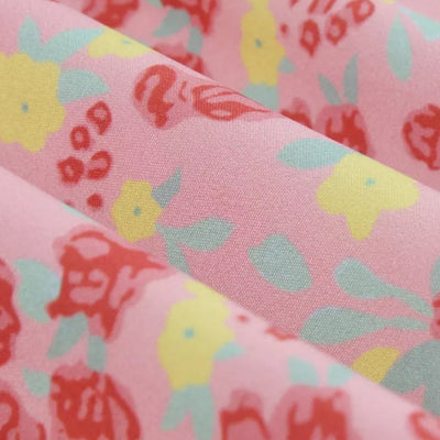 Vestido Rosa Cintura Alta Plus Size Vintage