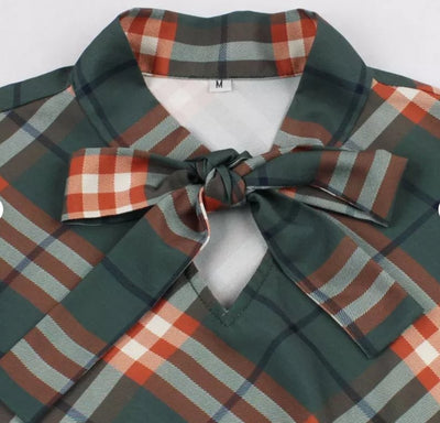 Vestido Vintage Xadrez De Inverno