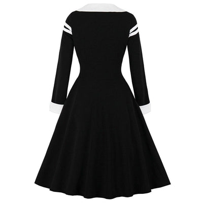 Vestido Vintage De Inverno Preto