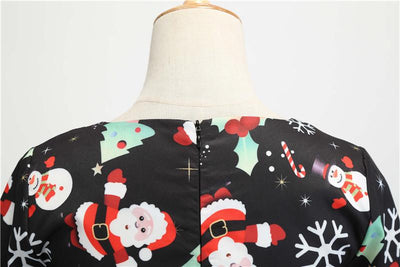 Vestido Preto Vintage De Inverno De Natal