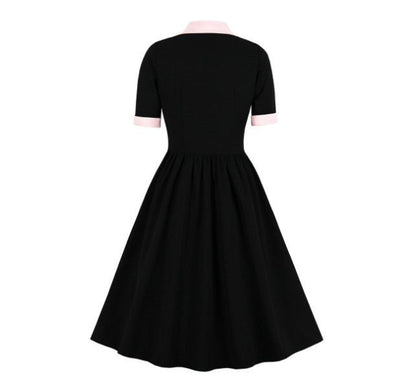 Vestido Vintage Xadrez Preto