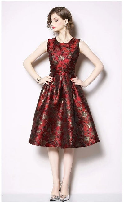 Vestido De Dia Roxo Vintage