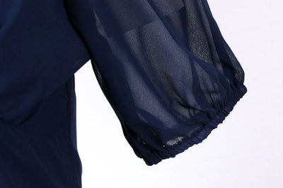 Vestido Longo Vintage Azul Anos 50