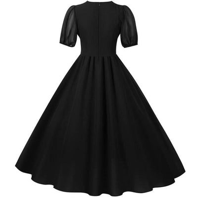 Vestido Longo Preto Vintage Anos 50