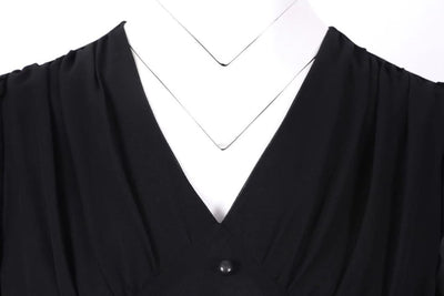 Vestido Longo Preto Vintage Anos 50