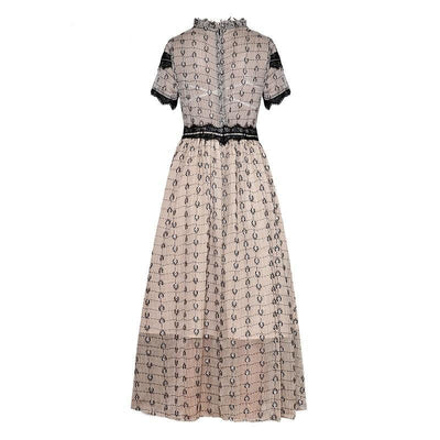 Vestido Vintage De Manga Curta