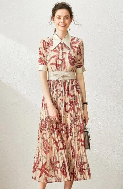 Vestido Vintage Moderno Rosa